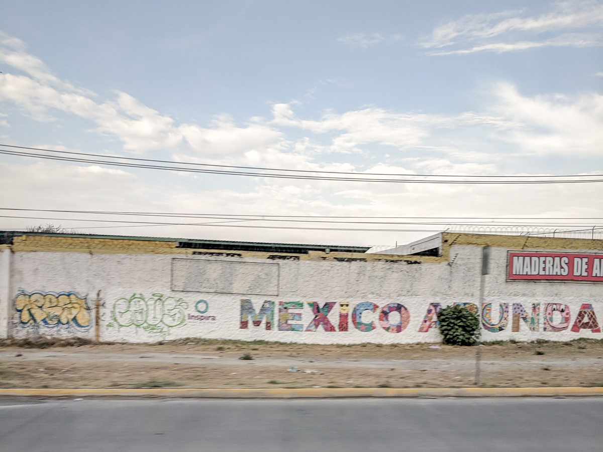 street art along the highway Mexico