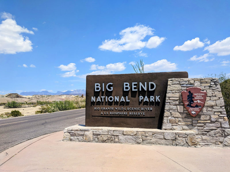 Big Bend National Park sign