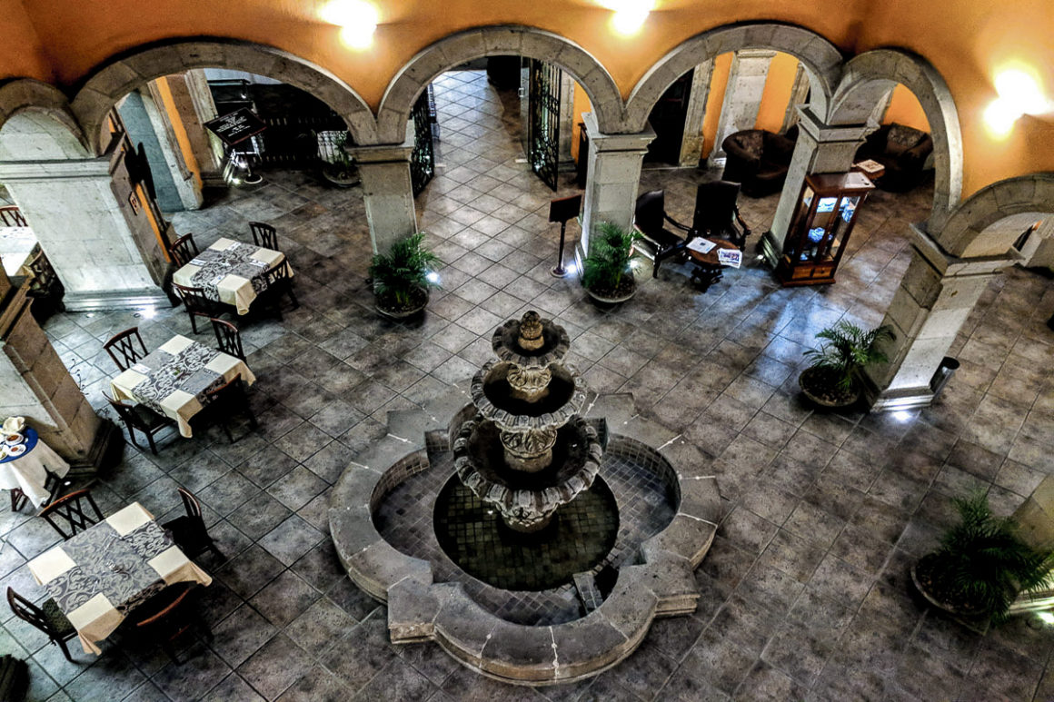 Courtyard of Hotel Morales in Guadalarjara