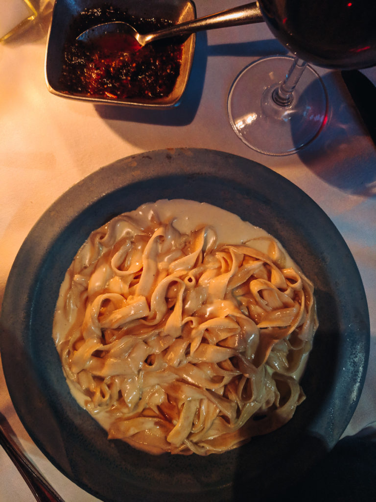 Delicious pasta at La Matera