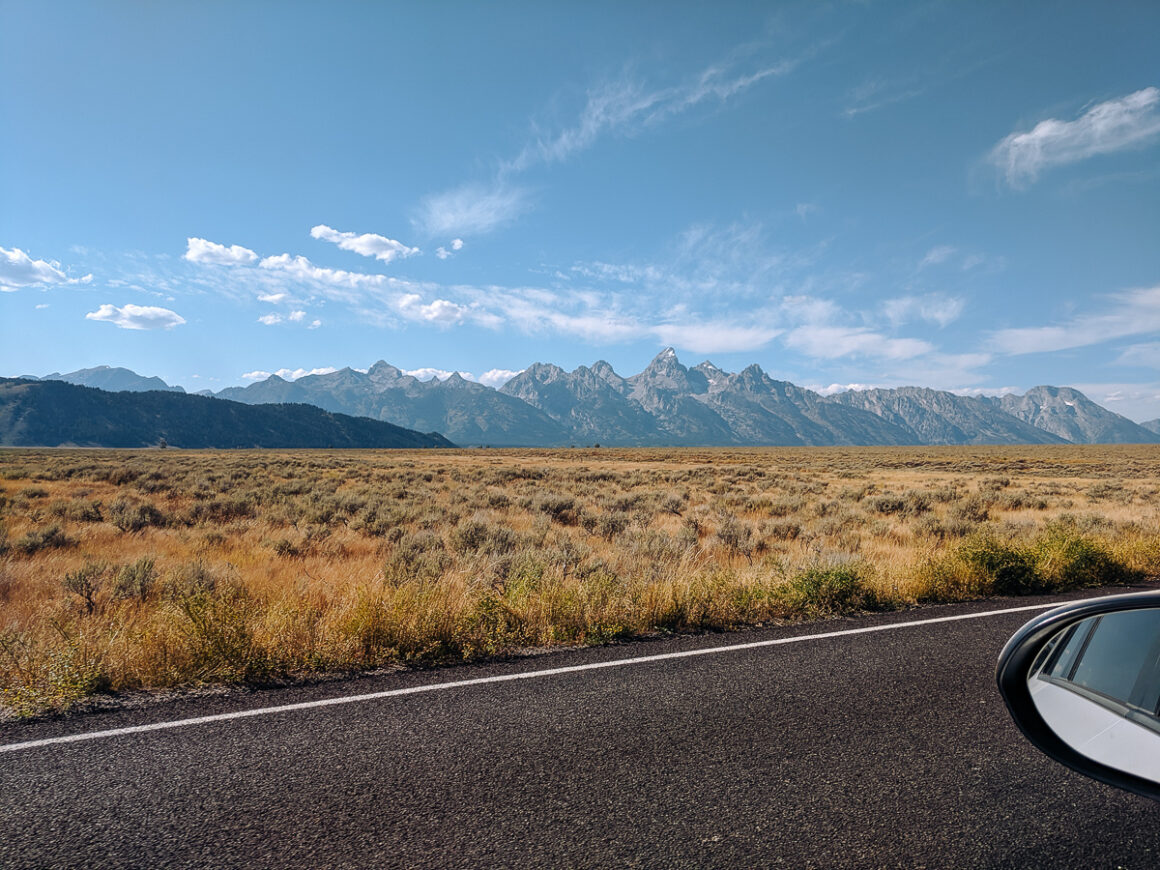 a view of the Grand Teton mountains