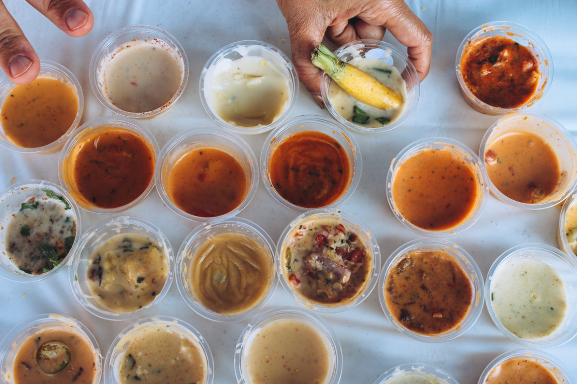 the different kinds of cheese dip at the World Cheese Dip Championship Little Rock