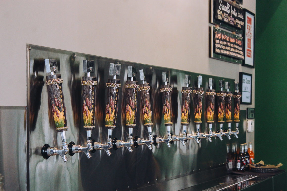 The beer pulls at Flyway Brewing Little Rock