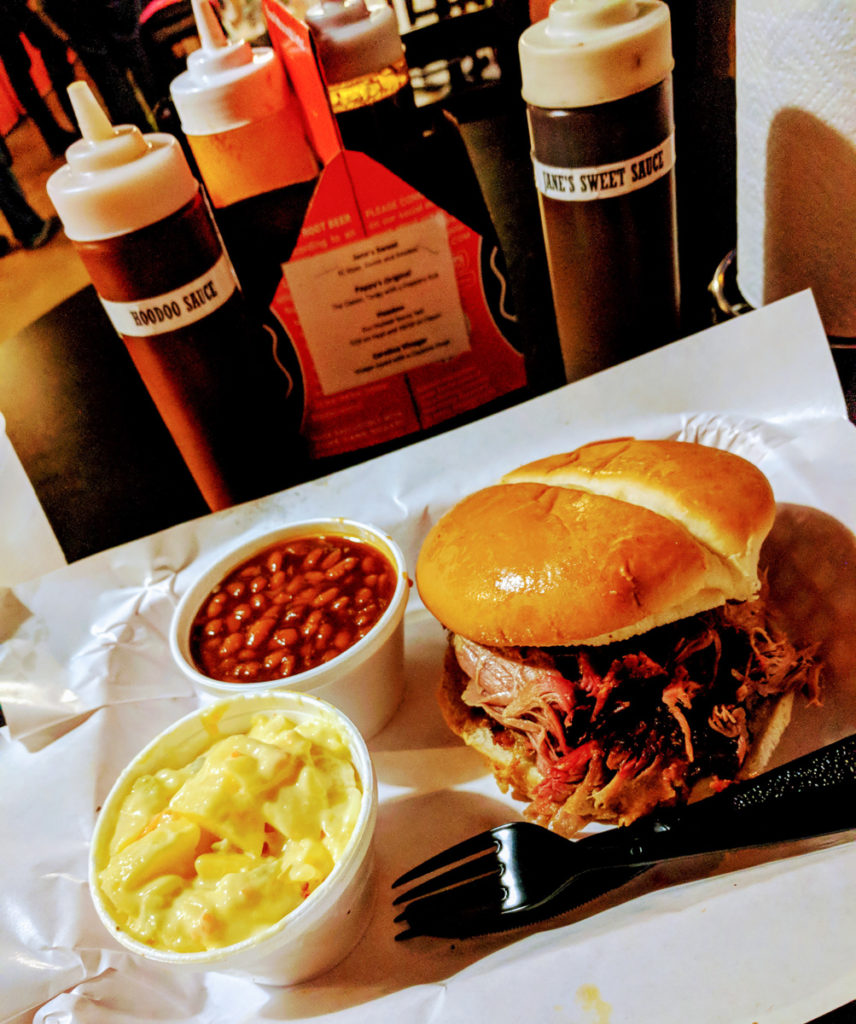 A pulled pork sandwich from Pappy's Smokehouse St Louis BBQ