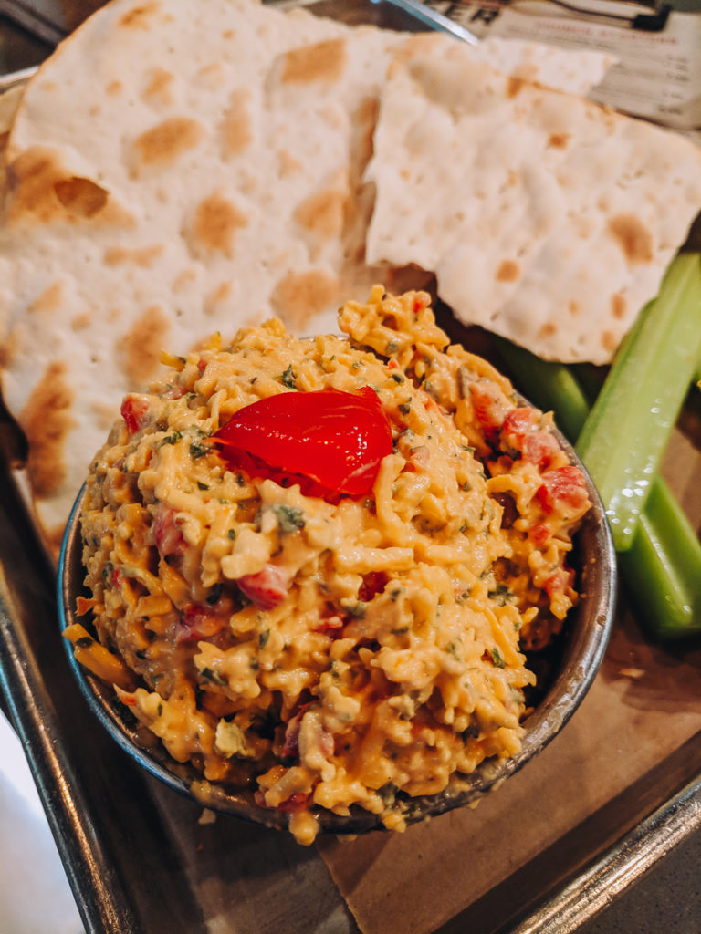 pimento cheese at Lost Forty Brewing