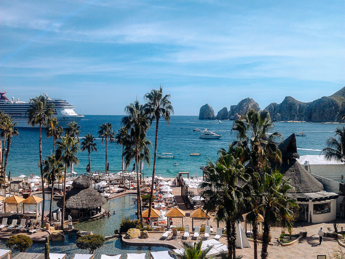 Medano Beach and the Arch from the hotel ME Cabo, Cabo San Lucas Baja Mexico