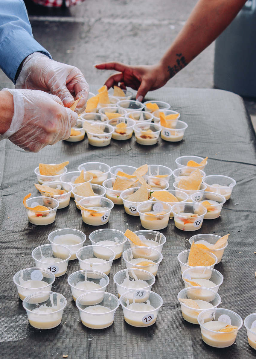 all the different kinds of cheese dip at the World Cheese Dip Championship in Little Rock