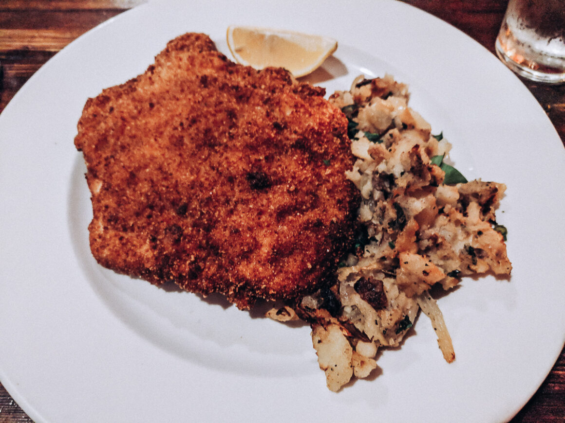 Wiener Schnitzel at The Pantry - one of the best places to eat in Little Rock