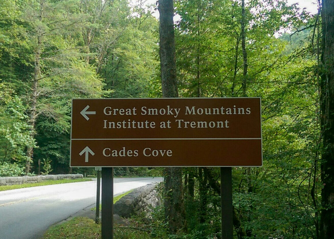 sign near Great Smoky Mountains National Park