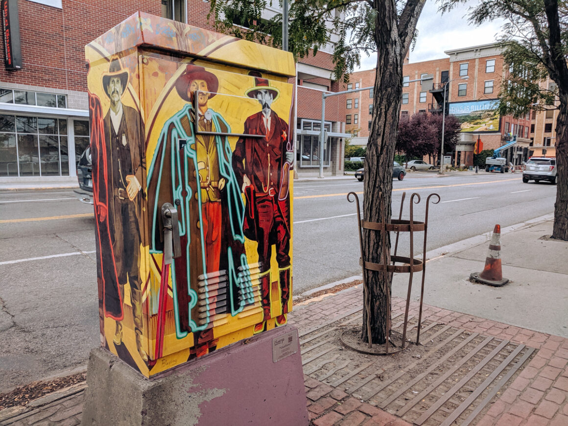 mural on an electrical box in Billings, Montana