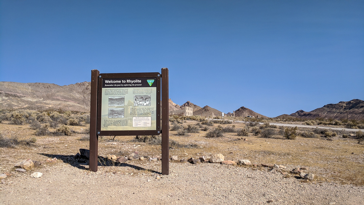 BLM sign near Rhyolite Nevada