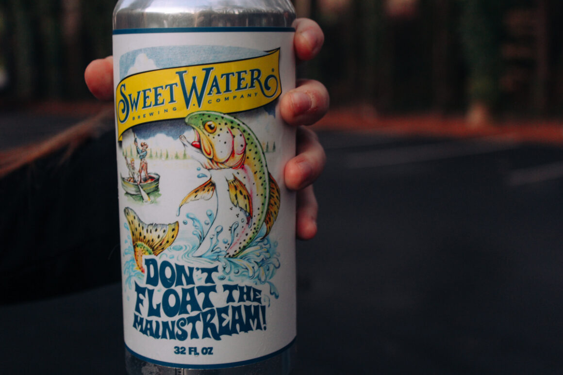 A can of Sweetwater beer at Sweetwater Brewing Atlanta