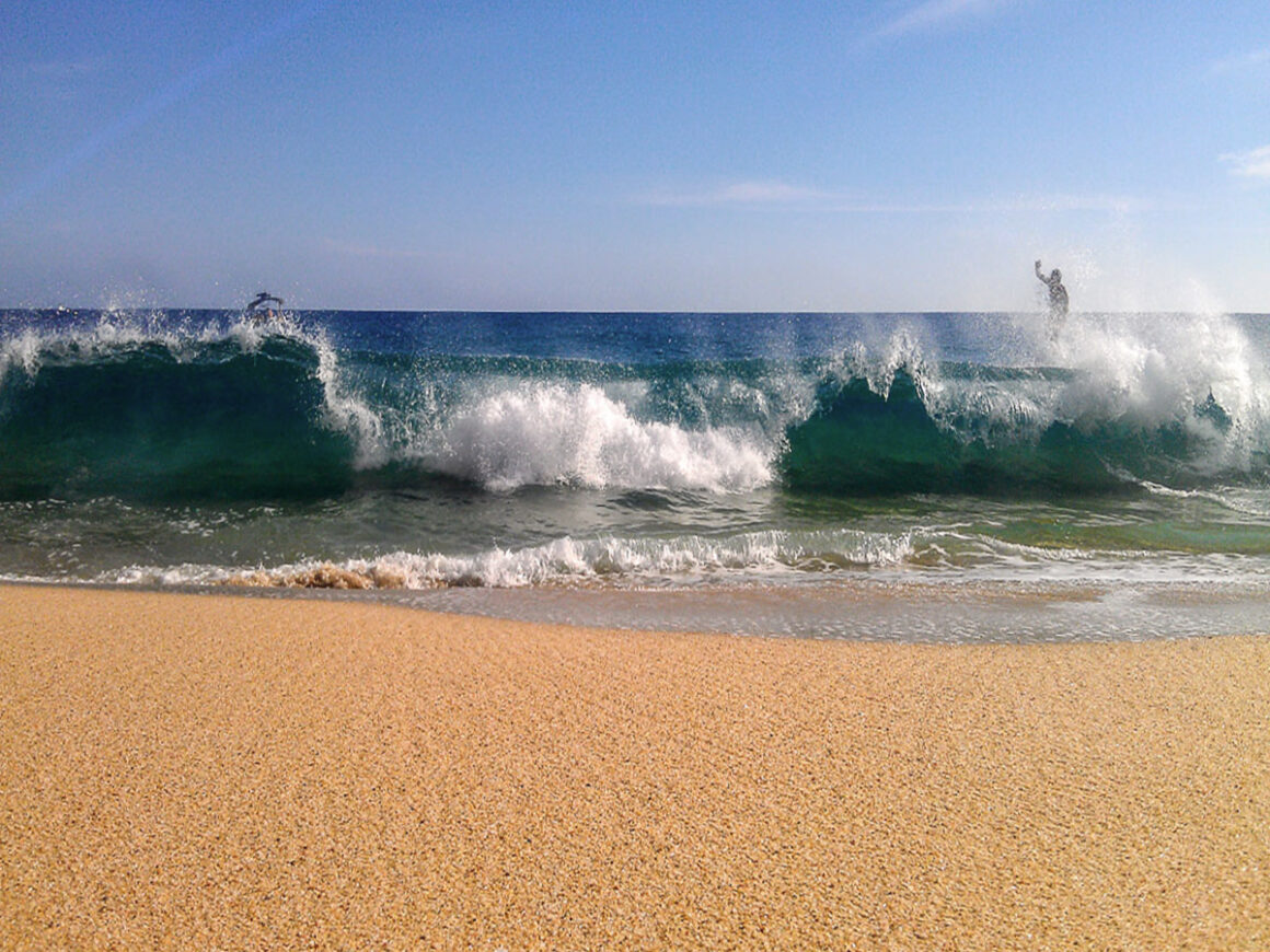 The waves off Divorce Beach Cabo San Lucas