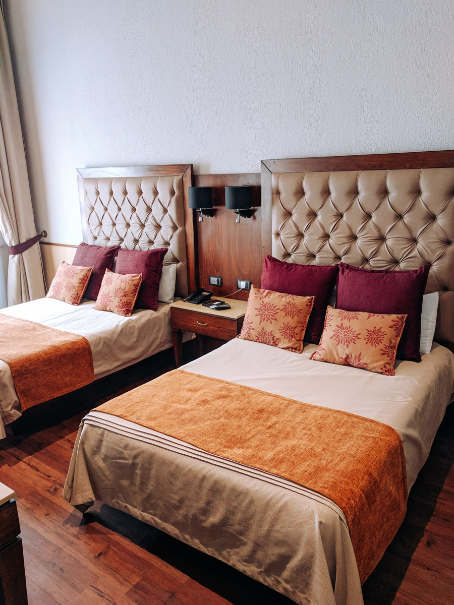 A double room at Hotel Morales in Historic Guadalajara , Mexico