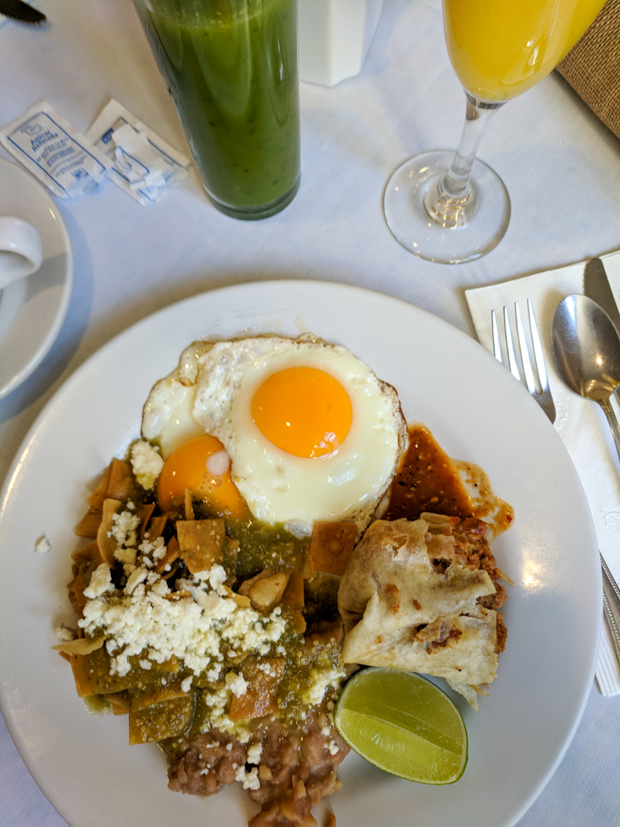 Breakfast at Hotel Morales in Guadalajara, Mexico