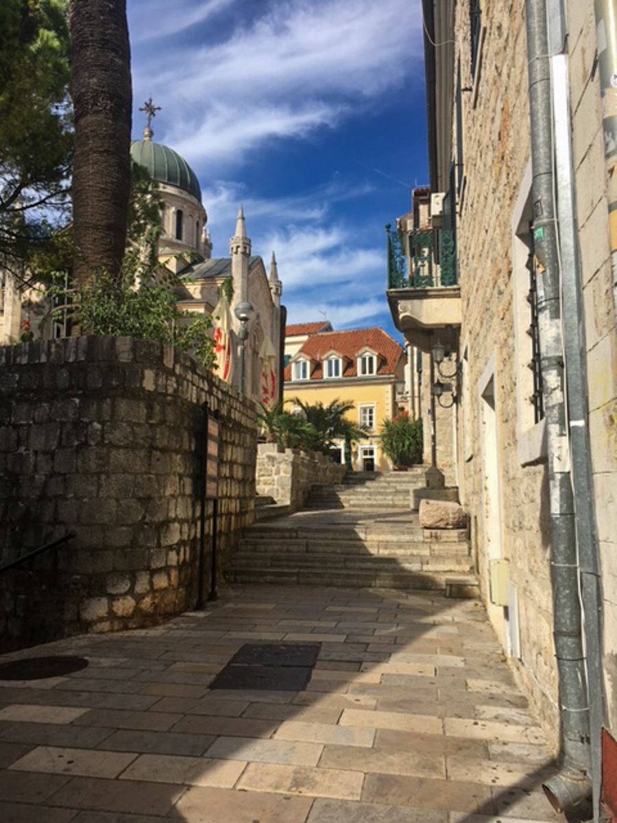 cobblestone streets of Montenegro