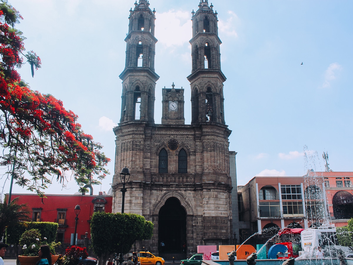 a view of the cathedral in Tepic, Nayarit