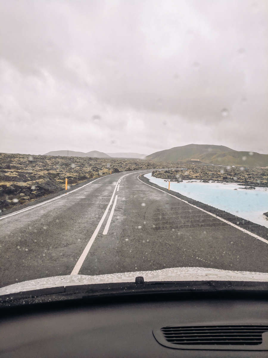 a road by the Blue Lagoon Iceland