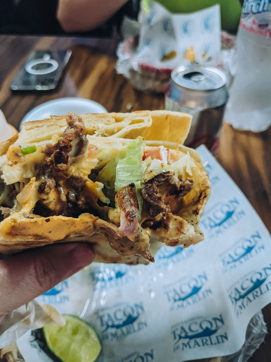 A tacon de res at Tacon de Marlin Puerto Vallarta