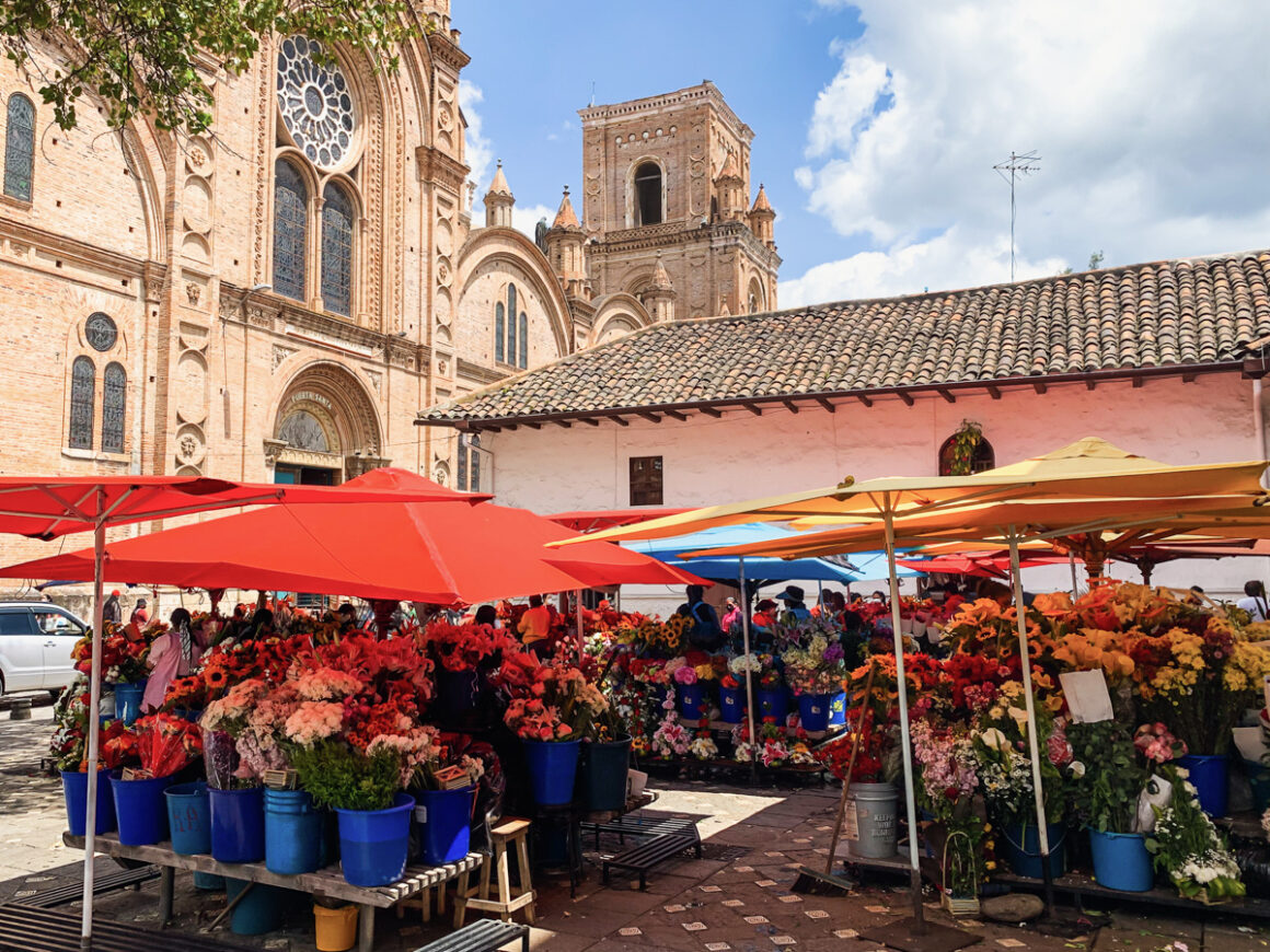 Cuenca, Ecuador flower market