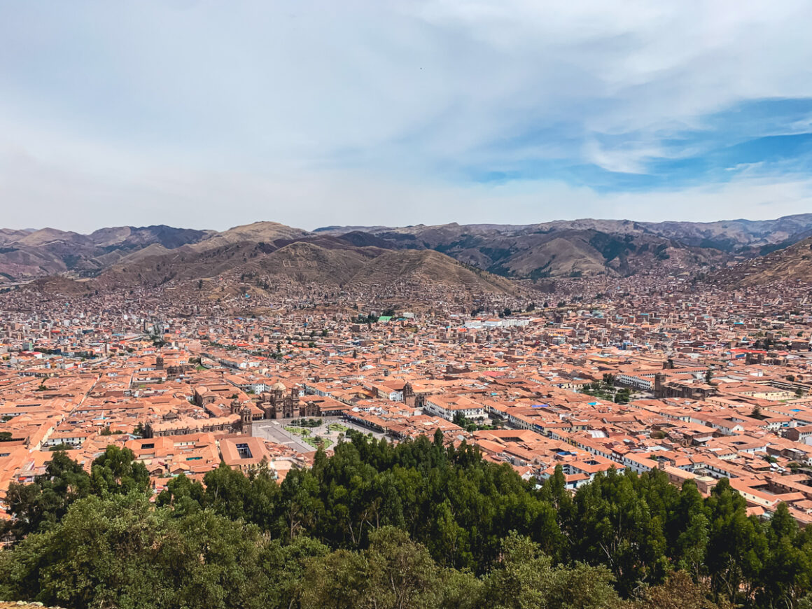 a viewpoint of the city in Cusco, Peru one of the best South American cities for solo female travelers