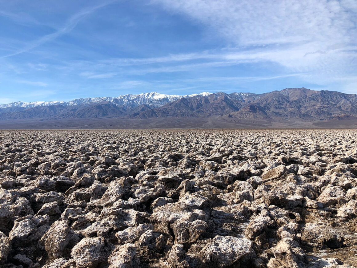 a view of Devil's Golf Course in Death Valley National Park