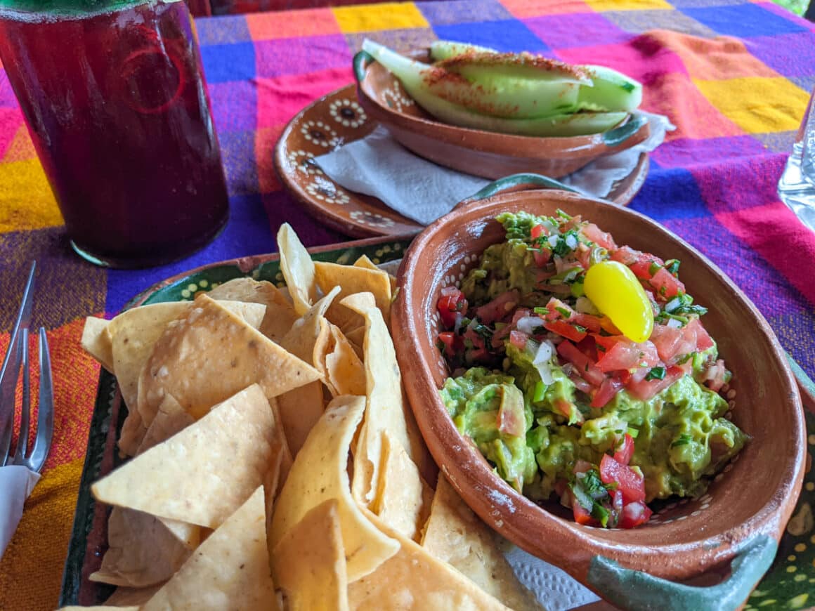 Guacamole at the restaurant in the Puerto Vallarta Botanical Gardens 