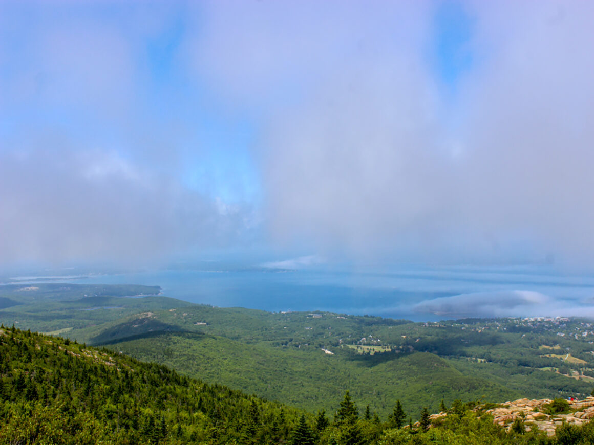 the view from the top of Cadillac Mountain Acadia National Park