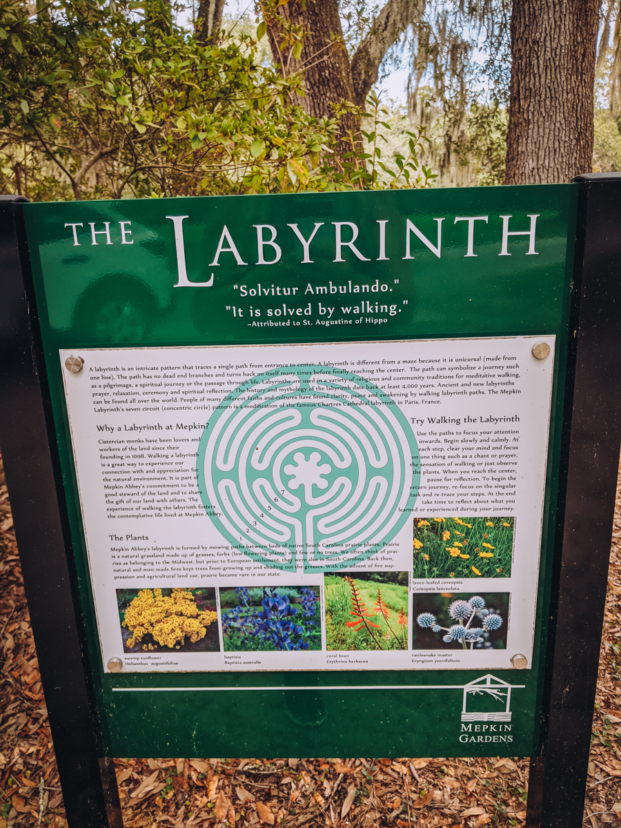 labrynth at Mepkin Abbey
