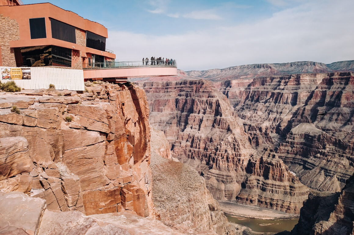 The skywalk at Grand Canyon West, one of the best day trips from Las Vegas