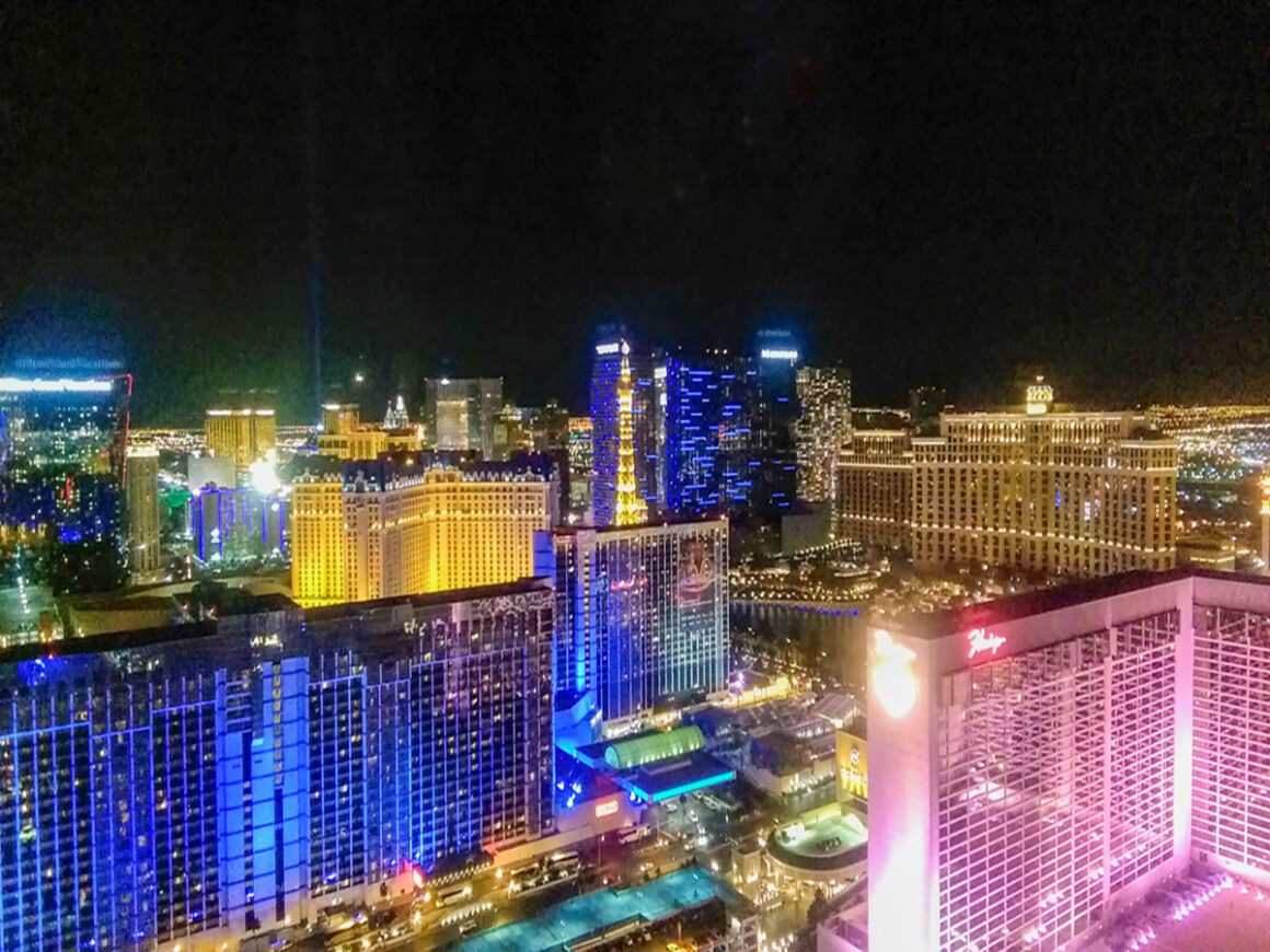 the bright lights of Las Vegas at night