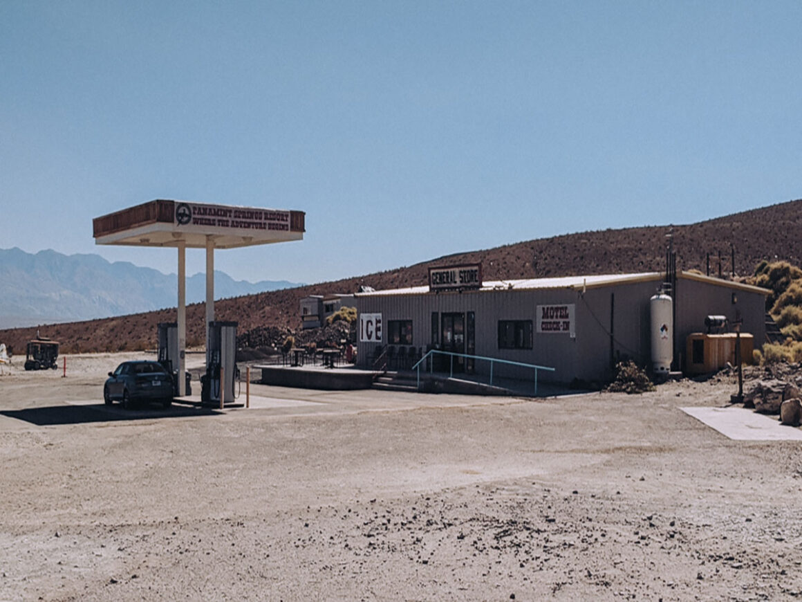 a gas station in Death Valley National Park