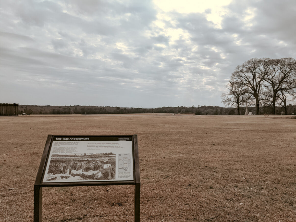 the fields around Andersonville National Historic Site that's on the list of national parks to visit in Georgia