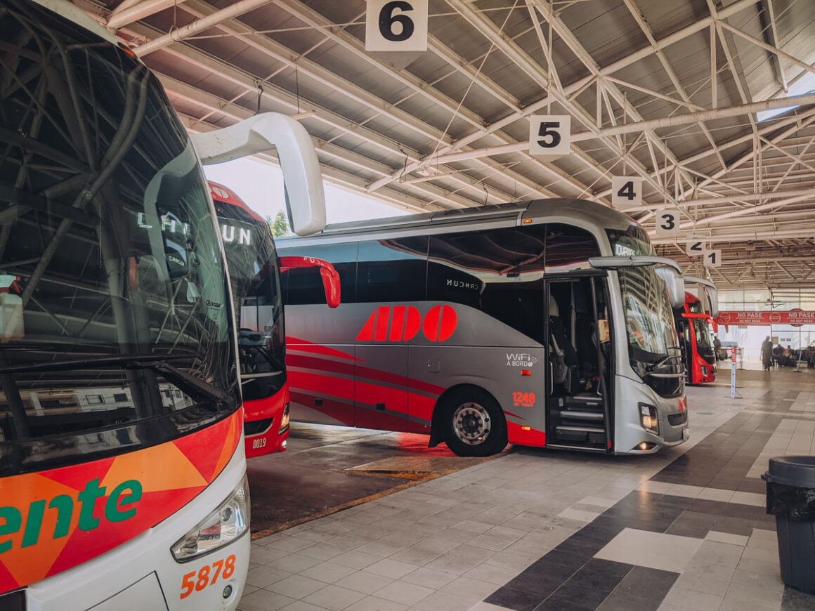 ADO Buses in Playa del Carmen, Mexico