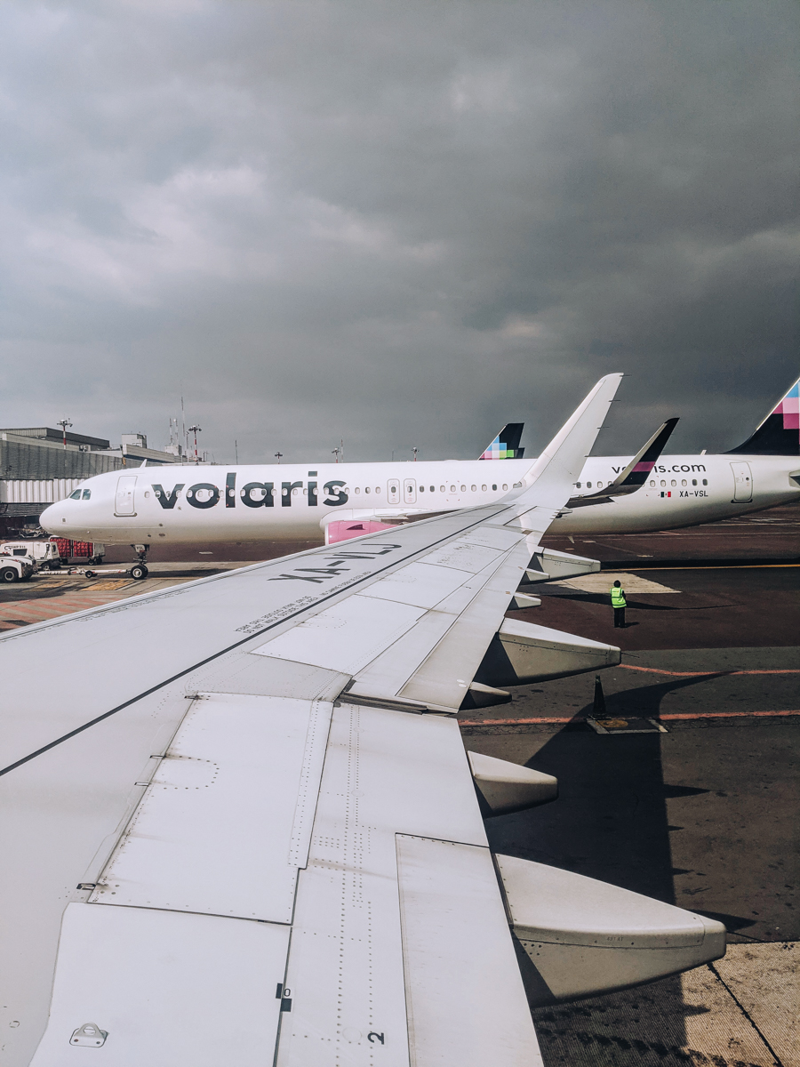 A Volaris plane at Mexico City airport